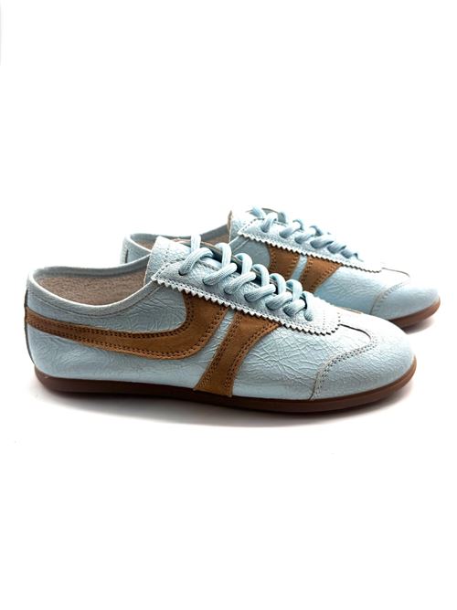 Sneaker mit Craquelé-Effekt IL LACCIO | 5138CRACKSUEDECELESTETABACCO